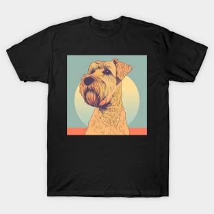 70s Soft-coated Wheaten Terrier Vibes: Pastel Pup Parade T-Shirt